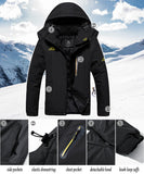 1 x RAW Customer Returns TACVASEN Men s Waterproof Winter Ski Jacket Warm Snowboard Jacket Outdoor Jacket Lined Winter Jacket 3XL, Black  - RRP €74.6