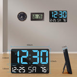 1 x RAW Customer Returns SZELAM Digital Clock Large Display, 11.5 Digital Wall Clock with Radio Remote Control, LED Oversized Wall Clock with Date Temp, 12 24H, Snooze Alarm Clock for Home Bedroom Office Gym, With Adapter - RRP €40.32