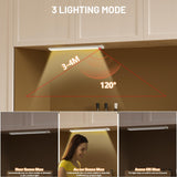 1 x RAW Customer Returns Under cabinet light kitchen LED, 2 pieces 30CM cabinet light with motion detector, 3 working modes 3 color modes cabinet lighting, 1500 mAh rechargeable LED under cabinet light for kitchen bedroom stairs - RRP €22.58