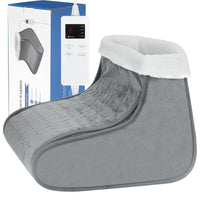 1 x RAW Customer Returns NEZINI foot warmer, electric foot warmer, electric blanket feet with 4 rooms and 6 temperature levels, fast heating technology, overheating protection, washable materials, extra long control cables-gray - RRP €29.74