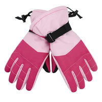 1 x RAW Customer Returns Durio Ski Gloves Children s Waterproof Ski Gloves Warm Gloves Suitable for Children 6-14 Years Pink M 6-11 Years  - RRP €18.99