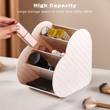 1 x Brand New Heart Shaped Makeup Organizer, Multi-Purpose 4 Compartments, Makeup Storage, Cosmetic Skin Care Jewelry Storage Box for Dresser, Bedside Table, Desk, Living Room - RRP €19.2