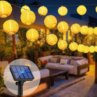 1 x RAW Customer Returns bitjam Solar Fairy Lights Lantern Outdoor 12M, 25LED Lanterns Fairy Lights Outdoor Weatherproof 8 Modes Lantern Solar Fairy Lights Outdoor IP65 Waterproof for Garden Balcony Terrace Yard Party, Warm White - RRP €22.18