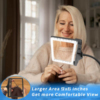 1 x RAW Customer Returns NZQXJXZ 2-in-1 Magnifying Glass with Light and Stand, 5X Reading Magnifying Glass with Light for Seniors Large, 42 LED Adjustable Brightness Removable Large Side Magnifying Glasses for Reading, Sewing, Handicrafts - RRP €30.85