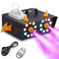 1 x RAW Customer Returns Fog Machine, ZonQoonz 1500W Dual Nozzle Smoke Machines with 18 RGB LEDs Stage Effect Equipment with Remote Control for Theater Stage Party DJ Show Bar Wedding Christmas Halloween - RRP €79.86