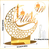 24 x RAW Customer Returns FORMIZON EID Mubarak Decoration, Gold Acrylic Table Decoration Ramadan, Moon Star Ramadan Decoration with LED Islamic Muslim, Muslim Festival Islamic Decor for Home Party Supplies 4  - RRP €270.96