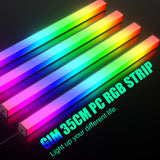 1 x RAW Customer Returns 35cm PC RGB Strip Chassis light bar with case fan available computer accessories LED for RGB case pc case stripes - RRP €18.14