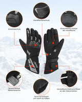 1 x RAW Customer Returns KEMIMOTO heated gloves, heated motorcycle gloves with 2500 mAh battery, heated winter motorcycle gloves for men and women, ideal for motorcycling, skiing, outdoor activities, etc - RRP €119.99