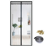 1 x RAW Customer Returns EMSMIL Magnetic Mosquito Net 90 x 210cm Black Net Curtain for Outdoor Door Mosquito Repellent Automatic Closing Anti Insects Breathable Magnetic Curtains for Doors Windows Balcony Living Room - RRP €11.09