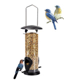 3 x RAW Customer Returns Feeding column, ALaPon bird feeder with 2 feeding stands. Year-round use. Bird feeder with 21.5 cm solid transparent tube. Hanging feeder bird feeder column for birds. Garden - RRP €30.21