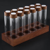 1 x RAW Customer Returns Dropfree Pack of 12 Coffee Bean Tubes, Wooden Stand and Funnel - RRP €41.69