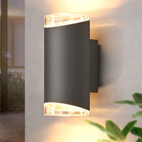 1 x RAW Customer Returns EDISHINE Wall Lamp, Outdoor Lighting, Outdoor Up and Down Lights, IP44 Waterproof, Anthracite Outdoor Lamp, Terrace Lighting, Balcony Lamp, Modern Wall Spotlight - RRP €26.3