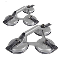 1 x RAW Customer Returns EXLECO 2 Pcs Suction Cup for Glass Suction Cup Three Vacuum for Lifting Max. 120kg Gray - RRP €33.18