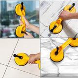 1 x RAW Customer Returns Lucfulyear suction lifter aluminum pack of 2 , vacuum lifter glass suction cup with 100 kg load capacity suction cup tile suction lifter for transporting glass, tiles, marble, bulky, heavy objects etc. - RRP €22.68