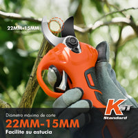 1 x RAW Customer Returns Kebtek Professional Electric Pruning Shears, 7.2V Cordless Scissors for Garden, Electric Pruning Shears Cordless Pruning Shears with 4AH Lithium Battery Brushless Motor 22mm Cutting Diameter - RRP €99.99