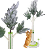 2 x Brand New MASTERTOP Cat Scratching Post, 130cm Large Cat Tree with Soft Floor and Ball Toy, Top Christmas Tree Design, Natural Sisal Rope Scratching Post for Cats in the House - RRP €62.9