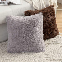 1 x RAW Customer Returns MIULEE Set of 2 Cushion Covers Artificial Fur Sofa Cushion Decorative Decorative Cushion Cuddly Cushion Plush Cushion Cuddly Couch Cushion Super Soft Cushion Fluffy Cushion Cover for Sofa 50 x 50 cm Grey - RRP €15.66