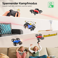 1 x RAW Customer Returns Tomzon mini drone for children beginners, remote-controlled aircraft with combat mode, RC quadcopter 24min long flight time, 360 propeller protection, toy throw go 3D flip circular flight, mini drone, blue - RRP €39.99