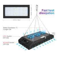 1 x RAW Customer Returns BOSYTRO plant lamp, 700W plant lamp LED full spectrum, grow light with UV IR, LED grow lamp for indoor plants, with remote control for dimming - RRP €41.83