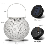 1 x RAW Customer Returns Solar lantern for outdoors, Infankey solar lantern, IP65 waterproof, solar lamps for outdoors hanging for garden, patio, porch, lawn, yard, walkway - RRP €26.21