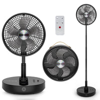 1 x RAW Customer Returns Primevolve Pedestal Fan, USB Fan with Remote Control, Height Adjustable Fan, 4 Speeds, 8 Hour Timer, Rechargeable Fan for Bedroom, Office, Tent, Travel - RRP €55.07