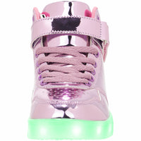 1 x RAW Customer Returns APTESOL Unisex LED Luminous Shoes High-Top Light Flashing Sneakers USB Charging Shoes for Men and Women Pink, 41  - RRP €38.3