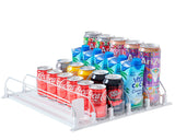 1 x RAW Customer Returns Kevsuvqin Refrigerator Organizer Cans, Self-Advancing Refrigerator Organizer Set 380mm 5 for Cans, Can Be Adjusted to the Width of the Drinks, Fridge Organizer, Can Organizer Refrigerator - RRP €38.56