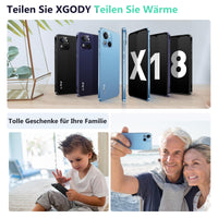 1 x RAW Customer Returns XGODY Cell Phone Without Contract X18, Smartphone Cheap 4G Android 10 New Cell Phone with 4000mAh and 6.3 Display, 2GB 16GB 256GB Expandable, Dual SIM Quad Core, 8MP 5MP, Face ID GPS Cell Phone Black  - RRP €50.41