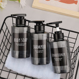 1 x RAW Customer Returns 300ml Empty Shampoo Bottle, Segbeauty 3pcs Plastic Pump Dispenser Bottle, 10.1oz Refillable Shampoo Pump Bottles for Shower Body Soap Hair Conditioner Hotel Bathroom Gray - RRP €18.65