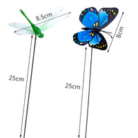 1 x RAW Customer Returns 24 Pieces Colorful Garden Butterflies Dragonflies Patio Ornaments on Sticks for Plant Decoration, Outdoor Yard, Garden Decoration - RRP €10.6