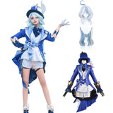 1 x RAW Customer Returns Fiamll Focalors Cosplay Costume Outfit Characters Focalors Uniform Dress Full Set Halloween Dress Up Suit L - RRP €131.09