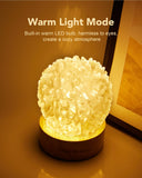 1 x RAW Customer Returns Nice Dream Clear Quartz Lamp with Wooden Base, Natural White Crystal Night Light for Home Decor, Healing Crystals Chakra Stones Lamp Gift for Parents Day, Anniversary, Christmas - RRP €23.86