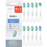 1 x RAW Customer Returns Brushmo Replacement Toothbrush Heads Compatible with Philips Sonicare Electric Toothbrush, White, 10-Piece Assortment BM928 2 - RRP €22.18