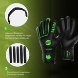 1 x RAW Customer Returns FitsT4 Super Grip Finger Palm Goalkeeper Gloves Football Goalkeeper Gloves for Youth Adults - RRP €34.99