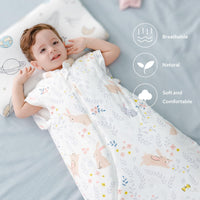 1 x RAW Customer Returns MIKAFEN Baby Winter Sleeping Bag Children s Sleeping Bag 3.5 Tog Sleeping Bags Made of Organic Cotton Various Sizes from Birth to 4 Years Old 24-48 Months, White Rabbit  - RRP €25.04