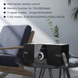 1 x RAW Customer Returns 30W Compact HiFi Stereo Micro System with CD Player, Bluetooth, FM Radio, USB, Auxiliary Input, Large LED Screen and Button, Remote Control - RRP €98.5