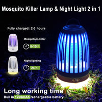 1 x RAW Customer Returns Mosquito Killer Lamp, Electric Insect Killer with Night Light 2 in 1, Powerful Pest Control Traps for Indoor and Outdoor - RRP €28.22