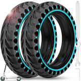 1 x RAW Customer Returns BANGTING 2 PCS 8.5 inch E Scooter Solid Tires, 8 1 2 x2 Solid Tires, 50 75-6.1 Replacement Tires for Xiaomi Pro 2 M365 M365 Pro 1S 3 3 Lite Essential and all 8.5 inch Scooter Tires Blue  - RRP €29.74