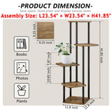 1 x RAW Customer Returns VASZOLA 5-Tier Wooden Flower Rack Plant Rack, Multi-Tier Flower Stand Plant Stand Flower Bench Flower Stairs Plant Stairs Standing Shelf for Indoor Garden Balcony Decoration White Oak  - RRP €39.52