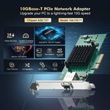 1 x RAW Customer Returns Binardat AQUANTIA AQC107 - Adattatore di rete Ethernet PCIe 10G, controller LAN con chip 10G 5G 2.5G 1G 100Mbps, scheda NIC RJ45, supporto PXE per Windows Linux - RRP €103.67