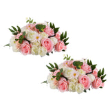 1 x Brand New BLOSMON Wedding Table Artificial Roses Flowers Pack of 2 Pink Large 45 cm Artificial Flowers Bouquet Flowers Like Real Table Silk Fake Flower Bouquet Arrangement for Centerpiece Home Celebration - RRP €79.98