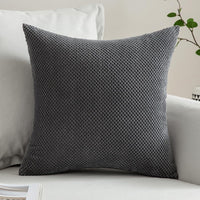 1 x RAW Customer Returns MIULEE Set of 2 Cushion Covers Decorative Pillows Grainy Decorative Pillowcase Cushion Cover Sofa Cushion Decorative Cover Soft Decorative Pillow Couch Cushion Pillow for Living Room Bedroom 60 x 60 cm Dark Grey - RRP €23.82