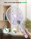 1 x RAW Customer Returns Buzbug Electric Fly Swatter, 3800V, 2-in-1 Electric Fly Swatter, USB Charging Station, 1500mAh Rechargeable Battery, LED Light, 3-Layer Protective Net, White - RRP €14.11