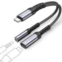 1 x RAW Customer Returns JSAUX USB C to 3.5mm Jack Adapter 2 in 1 Type C Audio Headphone Adapter and 60W Fast Charging Compatible with iPhone 15 Pro MAX, Samsung S24 S23 S22 Ultra, iPad Pro, Pixel, Huawei P50 P40, Xiaomi 13 - RRP €14.99