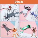 1 x RAW Customer Returns Outus 8 Pieces 3D Cartoon Animal Bookmarks Set for Kids Novelty Funny Cute Squashed Reading Stationery Gifts Party Favor , Student, Polyvinyl Chloride PVC  - RRP €37.76