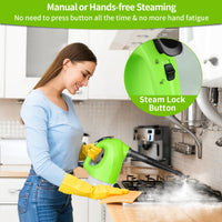 1 x RAW Customer Returns 10 in 1 Multifunctional Steam Cleaner, Lightweight Handheld Steam Cleaner with Steam Lock for Hands-Free Steaming, Fast Heating, Handheld Steamer for Household, Kitchen, Surface Cleaning - RRP €53.99