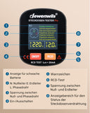 1 x RAW Customer Returns DEWENWILS socket tester, current tester with RCD test and LCD display, 6 types of fault diagnosis, leakage voltage and current display, FI test, 48-250V 45-65Hz, CAT ll 300V - RRP €20.16