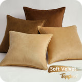 1 x RAW Customer Returns Topfinel cushion cover 50x50 brown set of 4 velvet cushion covers cushion cover decorative cushion cover sofa cushion decorative cushion decoration for sofa bedroom living room balcony children fluffy color gradient - RRP €33.01