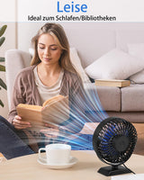 1 x RAW Customer Returns benpen USB table fan quiet small, 360 mini fan grow, fan with 3 levels, USB table fan, office fans USB fan bedroom plants desk - RRP €12.99