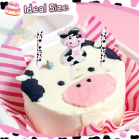 1 x Brand New Herdear 2.8 Inch Birthday Cow Candles Baby Shower Number Candles with 8 Cow Candles Number Candles 1 to 6 for Party Decorations Cake Topper Number 2  - RRP €19.2